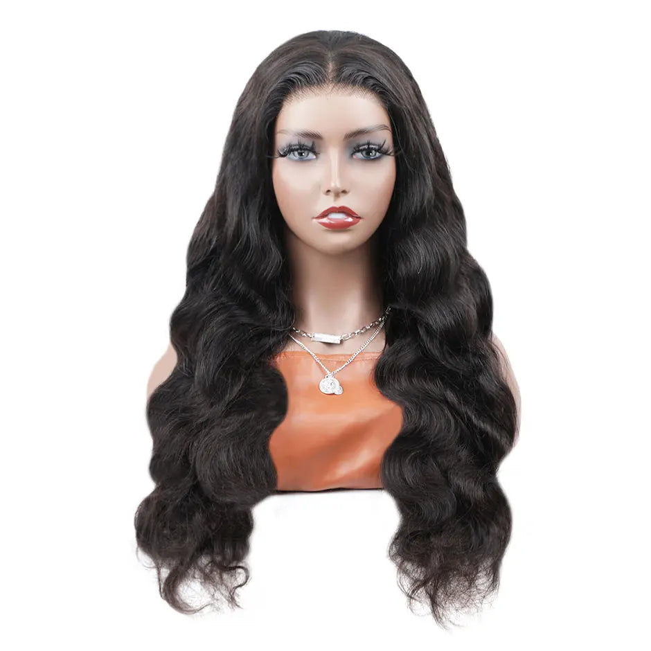 Wear Go Glueless Wig 180% Body Wave Transparent Lace Front Human Hair Wigs for Women 4X4 Pre-Cut Preplucked Lace Closure Wig