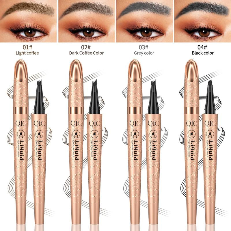 Eyebrow Pencil with Micro-Fork Tip Applicator, Long Lasting Eyebrow Pencil, Brow Styling Brush, Eye Brow Makeup Tool, Makeup Accessories