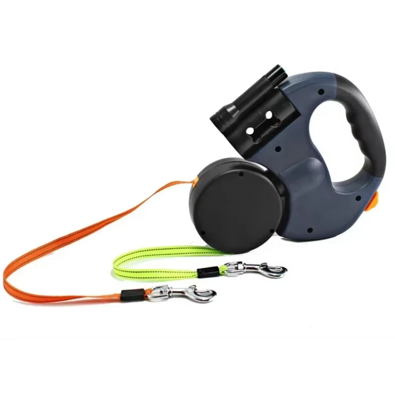 LED Automatic Retractable Traction Rope with Two-Headed and Plastic Bag Box Dog Leash Dog Chain Pet Supplies Dog Accessories