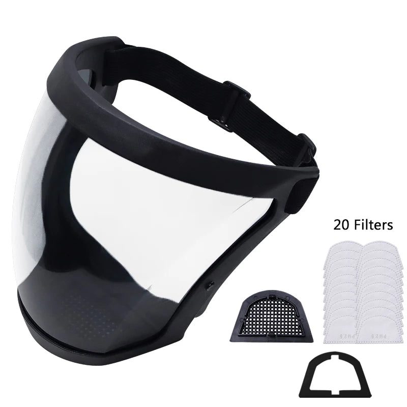 Facial Protection Mask Safety Glasses Anti-Fog Dustproof Multifunctional Work Protection Mask for Welding Woodworking Crop Spray