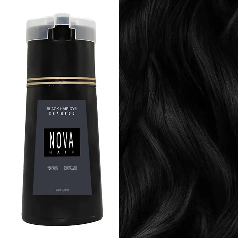 Original Hair Dye Shampoo Nova Hair Instant Dye Shampoo Men Women Quick Easy Safe Hair Color Gray Hair Coverage Nourish Scalp