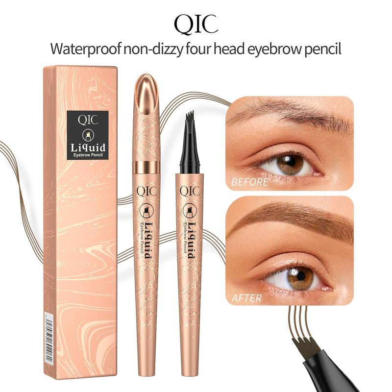 Eyebrow Pencil with Micro-Fork Tip Applicator, Long Lasting Eyebrow Pencil, Brow Styling Brush, Eye Brow Makeup Tool, Makeup Accessories