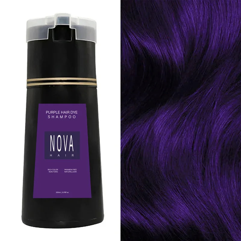 Original Hair Dye Shampoo Nova Hair Instant Dye Shampoo Men Women Quick Easy Safe Hair Color Gray Hair Coverage Nourish Scalp