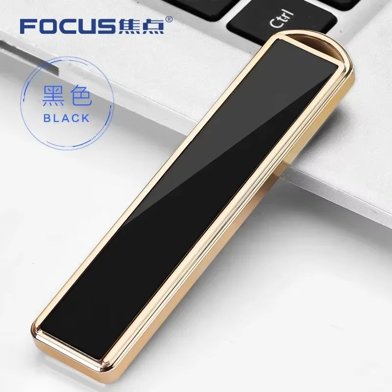 New Fashion Keychain USB Lighter Smoking Windproof Smooth Mirror Lighters Zinc Alloy USB Rechargeable Nice Gift Dropshipping