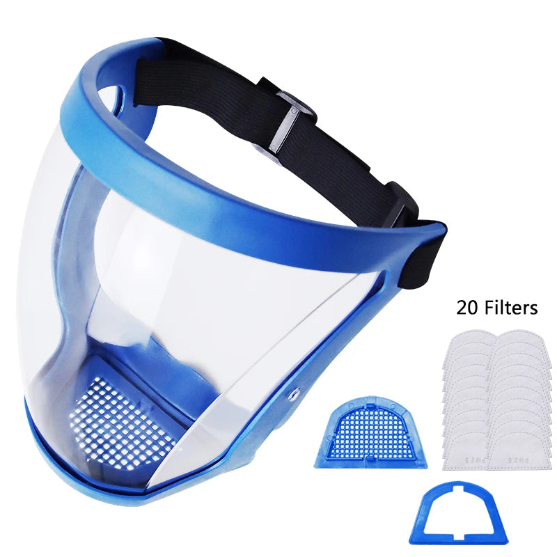 Facial Protection Mask Safety Glasses Anti-Fog Dustproof Multifunctional Work Protection Mask for Welding Woodworking Crop Spray