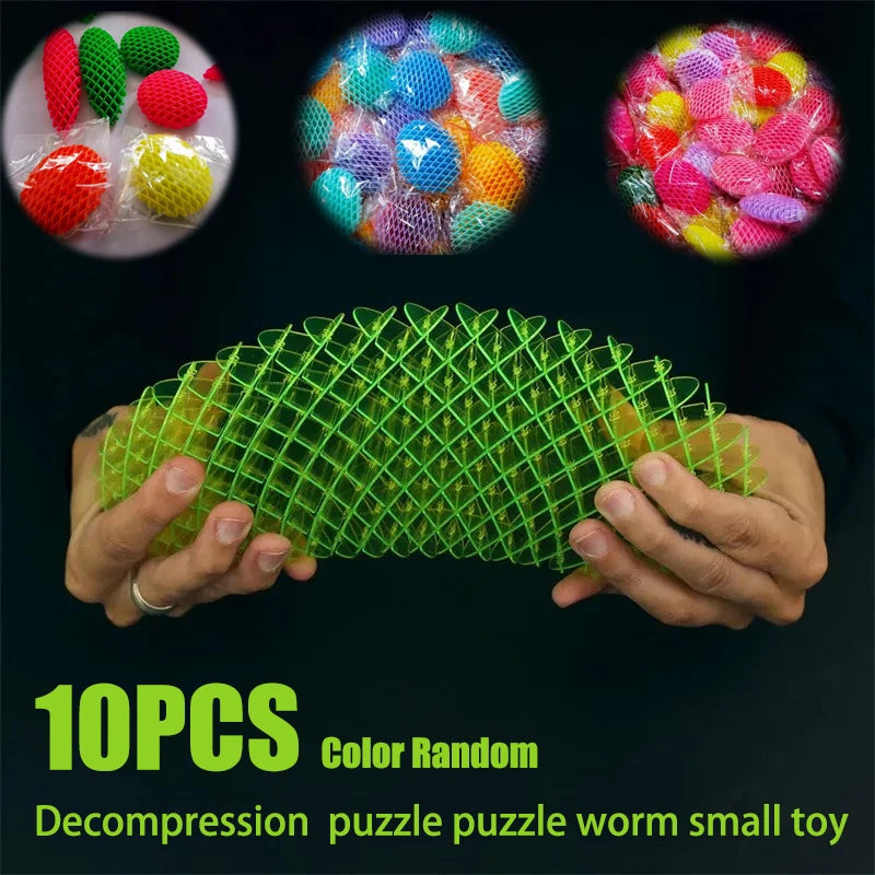 Worm Unpacking Morphing 2024 Worm Big Fidget Toy Fidget Worm Six Sided Pressing Stress Relief Squishy Worms Stress Relief Toys