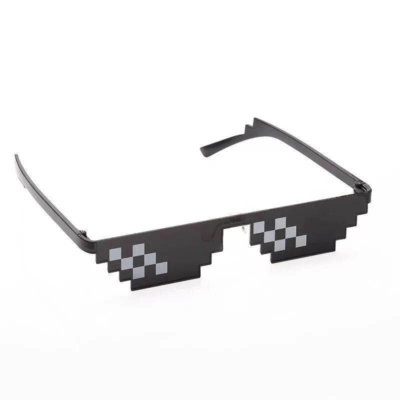 8 Bit Thug Life Sunglasses Pixelated Men Women Brand Party Eyeglasses Mosaic UV400 Vintage Eyewear Unisex Gift Toy Glasses