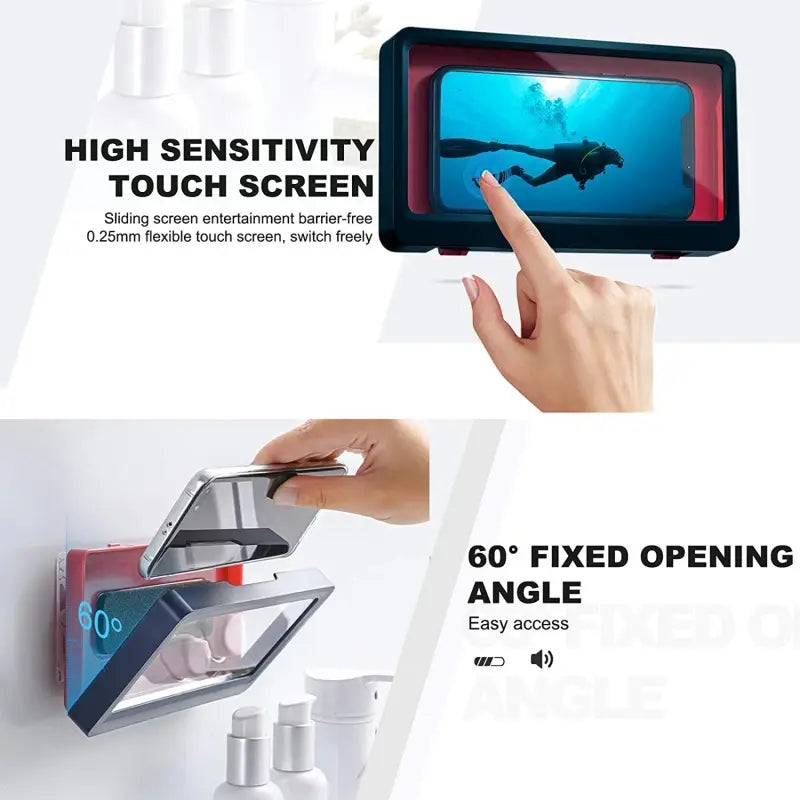 Waterproof Shower Phone Holder with 480°