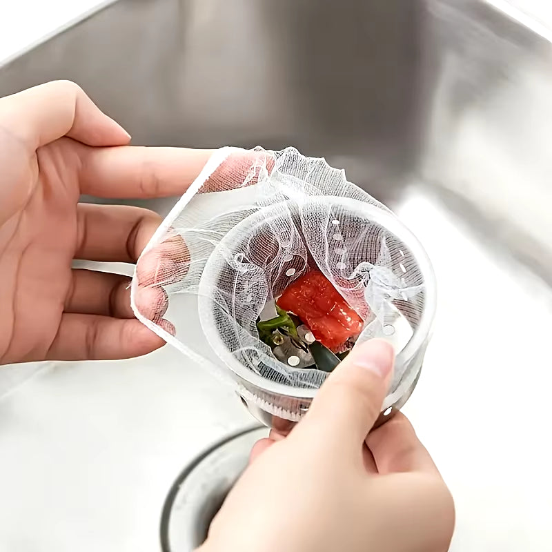 50-200Pcs Disposable Kitchen Sink Filter Sewer Drain Anti-Blocking Garbage Bag Pool Leak Mesh Bag Mesh Strainer Sink Garbage Net