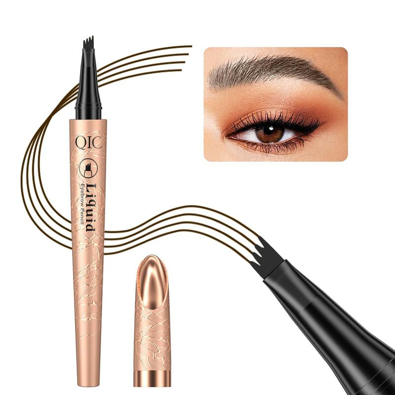 Eyebrow Pencil with Micro-Fork Tip Applicator, Long Lasting Eyebrow Pencil, Brow Styling Brush, Eye Brow Makeup Tool, Makeup Accessories