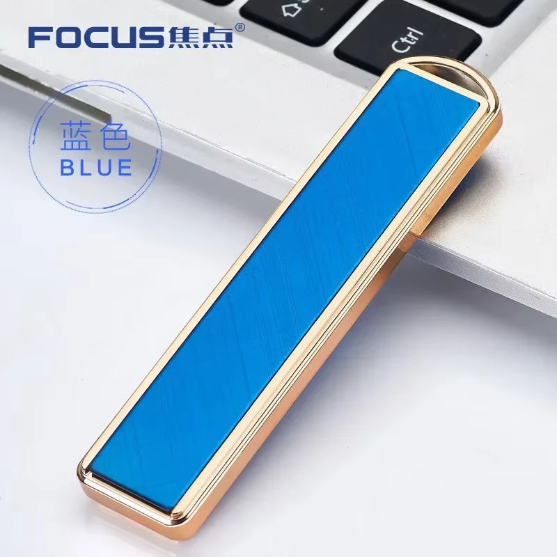 New Fashion Keychain USB Lighter Smoking Windproof Smooth Mirror Lighters Zinc Alloy USB Rechargeable Nice Gift Dropshipping