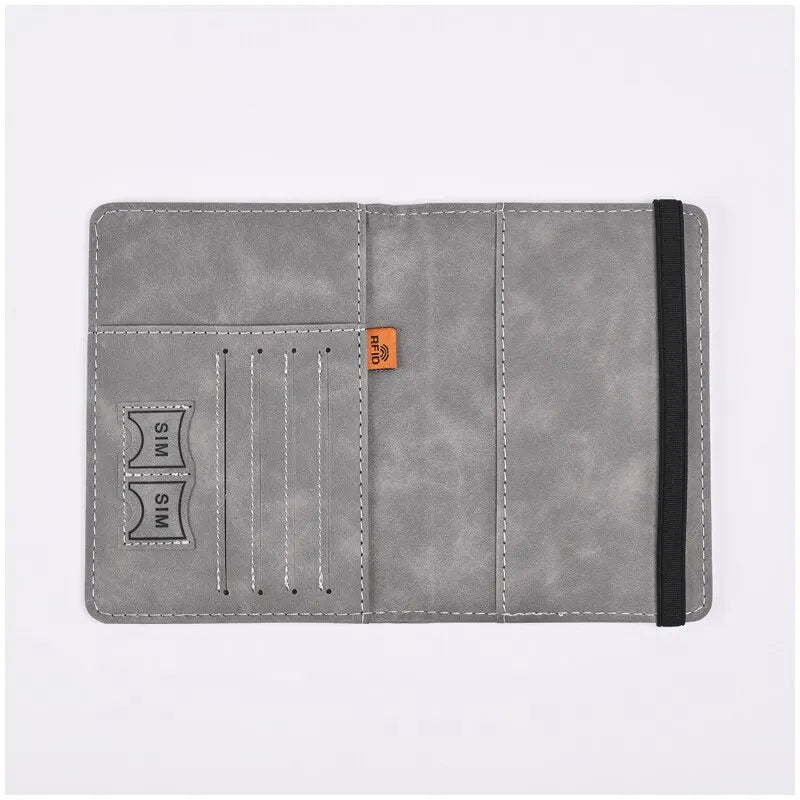 Men PU Leather Wallet Travel Passport Purse Card Male Travel Accessories Hand Carry Passport Business Cards Holder Wallet