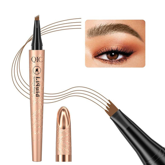 Eyebrow Pencil with Micro-Fork Tip Applicator, Long Lasting Eyebrow Pencil, Brow Styling Brush, Eye Brow Makeup Tool, Makeup Accessories