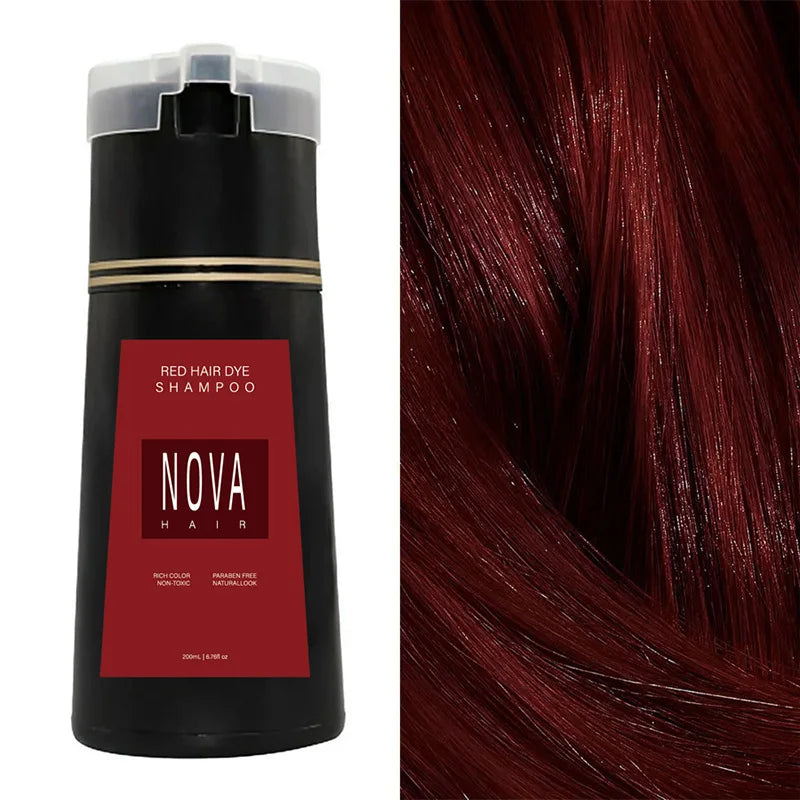 Original Hair Dye Shampoo Nova Hair Instant Dye Shampoo Men Women Quick Easy Safe Hair Color Gray Hair Coverage Nourish Scalp