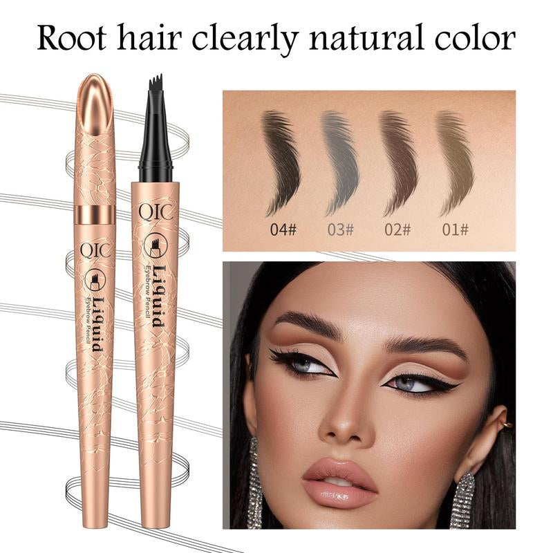 Eyebrow Pencil with Micro-Fork Tip Applicator, Long Lasting Eyebrow Pencil, Brow Styling Brush, Eye Brow Makeup Tool, Makeup Accessories