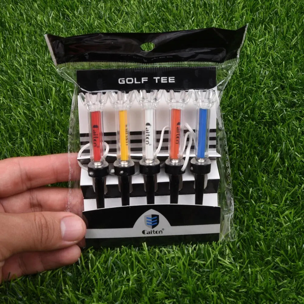 Improve Your Golf Game with the  5Pcs Magnetic Plastic Golf Tee Set - 360Degree Bounce