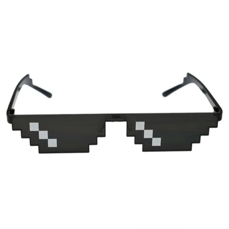 8 Bit Thug Life Sunglasses Pixelated Men Women Brand Party Eyeglasses Mosaic UV400 Vintage Eyewear Unisex Gift Toy Glasses